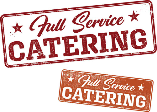 Full Service Catering Rubber Stamp Designs