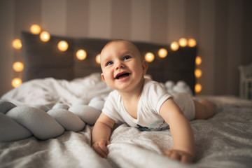 Smiling baby boy