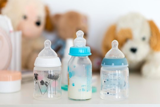 baby milk bottle isolated