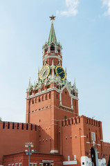 The Spasskaya Tower on the eastern wall of the Moscow Kremlin (Russia) - 302252760