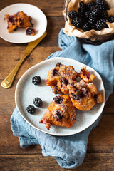 bread and blackberries sweet fritters