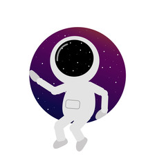 Astronaut in cosmos illustration