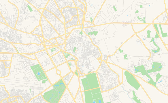 Printable street map of Marrakesh, Morocco