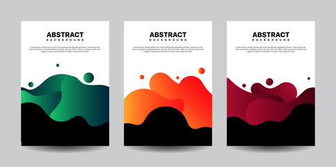 Modern Abstract Vector Cover Designs. Liquid Background with Various Colors. Abstract Background Template