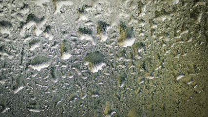 Water drops on glass for background and design