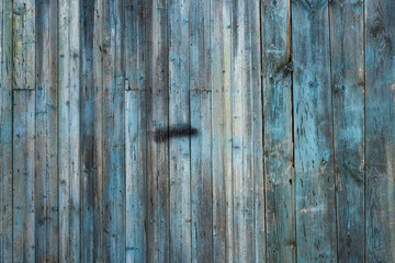 The texture of a blue wooden wall, background.