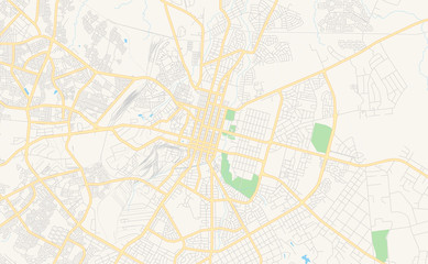 Printable street map of Bulawayo, Zimbabwe