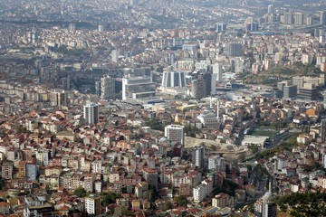 Fototapeta premium aerial view of Istanbul from the roof of a skyscraper