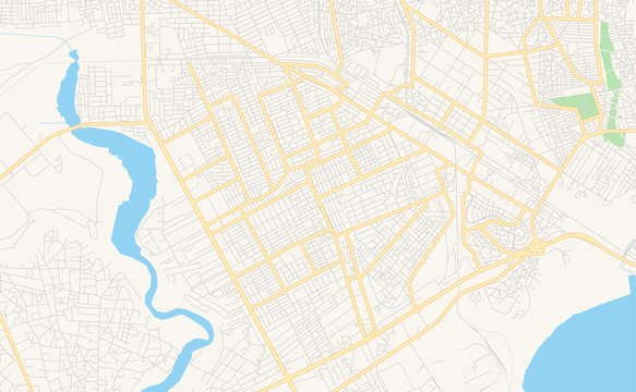 Printable street map of Matola, Mozambique
