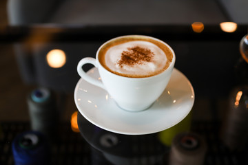 Coffee cup in the morning for charge your energy, image use for food and beverage business concept