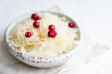 Homemade sauerkraut village fermented cabbage