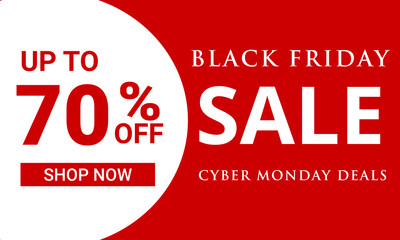 Up to 70% Black Friday & Cyber Monday Sale Flyer Design 