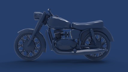 Obraz na płótnie Canvas 3d rendering of a vintage motorcycle isolated in studio background