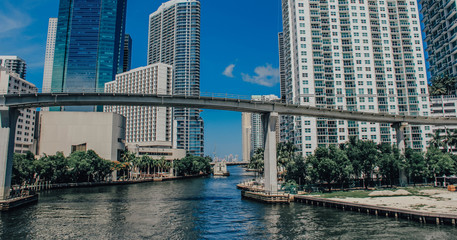 Buildings are excellent if there is a river between them