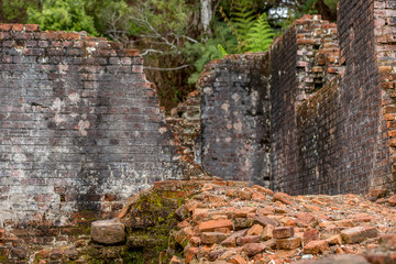 Convict building bricks Sarah Island tasmania 