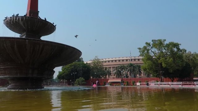 Parliament house of India Delhi Central Secretariat Pigeons