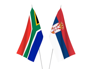 Republic of South Africa and Serbia flags