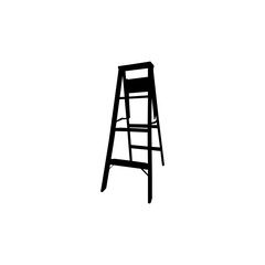 ladder on white background. Step Ladder Vector, Illustration