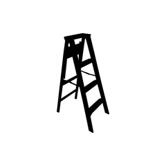 ladder on white background. Step Ladder Vector, Illustration