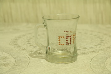 glass of water on table