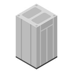 Skyscraper elevator icon. Isometric of skyscraper elevator vector icon for web design isolated on white background