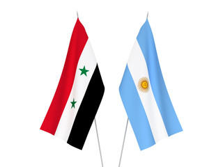 Argentina and Syria flags