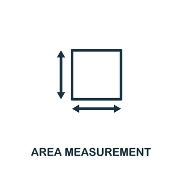 Area Measurement icon outline style. Thin line creative Area Measurement icon for logo, graphic design and more