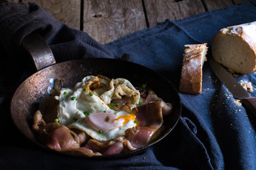 eggs in a pan