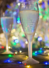 two glasses of champagne
