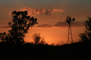 Sunset on Farm