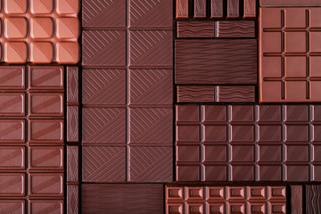 dark and milk chocolate with nuts, assorted sweet bar.