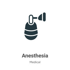 Anesthesia vector icon on white background. Flat vector anesthesia icon symbol sign from modern medical collection for mobile concept and web apps design.