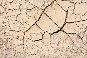 suelo muy seco y agrietado