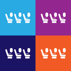 passenger seats in the plane icon. Element of travel icon for mobile concept and web apps. Detailed passenger seats in the plane icon can be used for web and mobile