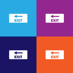 exit sign icon. Element of travel icon for mobile concept and web apps. Detailed exit sign icon can be used for web and mobile