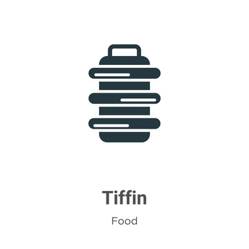 Tiffin Vector Icon On White Background. Flat Vector Tiffin Icon Symbol Sign From Modern Food Collection For Mobile Concept And Web Apps Design.