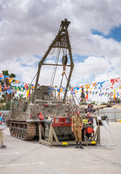 M88 Armored Recovery Vehicle presented on military show of Independence Day