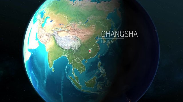 China - Changsha - Zooming From Space To Earth