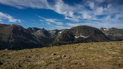 landscape with mountains and clouds