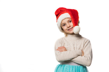 Smiling girl in the winter look