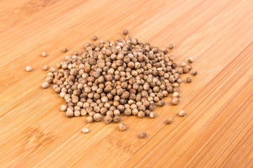 Whole cilantro coriander seed spice herb for cooking