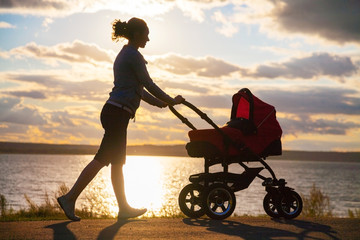 Mother with a stroller