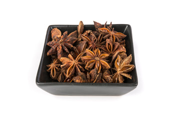 Beautiful dehydrated star anise herb seasoning for cooking
