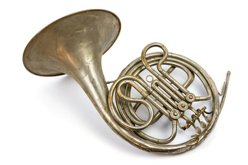 Old vintage French horn
