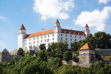 Fototapeta na wymiar daytime Bratislava Castle famous sight of slovakia