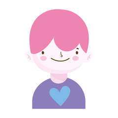 cute little boy character portrait, children