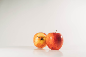 apples on white background
