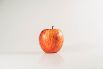 red apple on white background