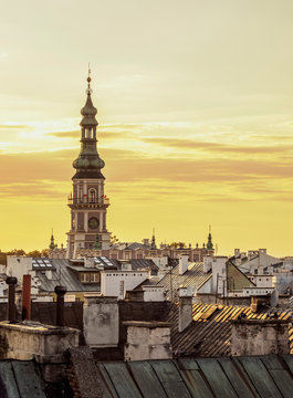Old Town, elevated view, Zamosc, Lublin Voivodeship, Poland