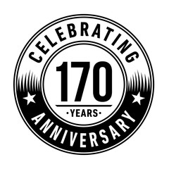 170 years anniversary celebration logo template. Vector and illustration.